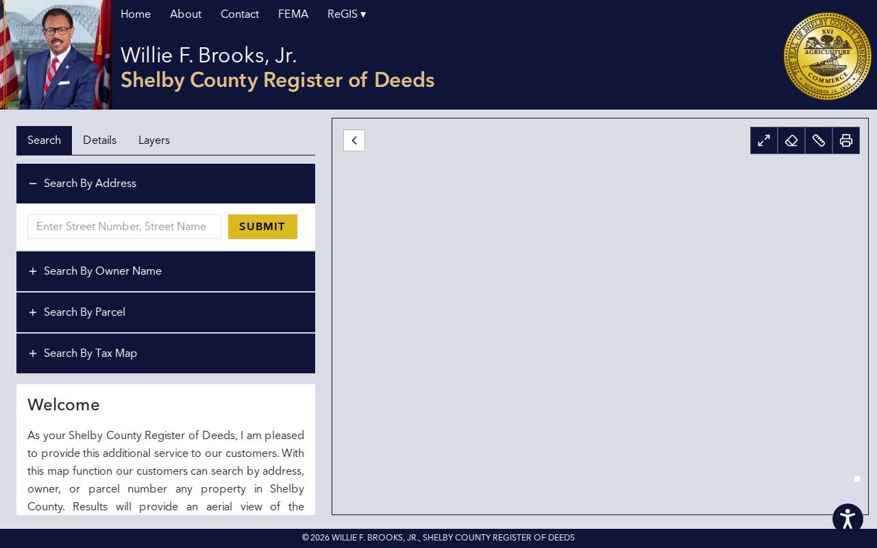 Shelby County people search using Register GIS parcel details